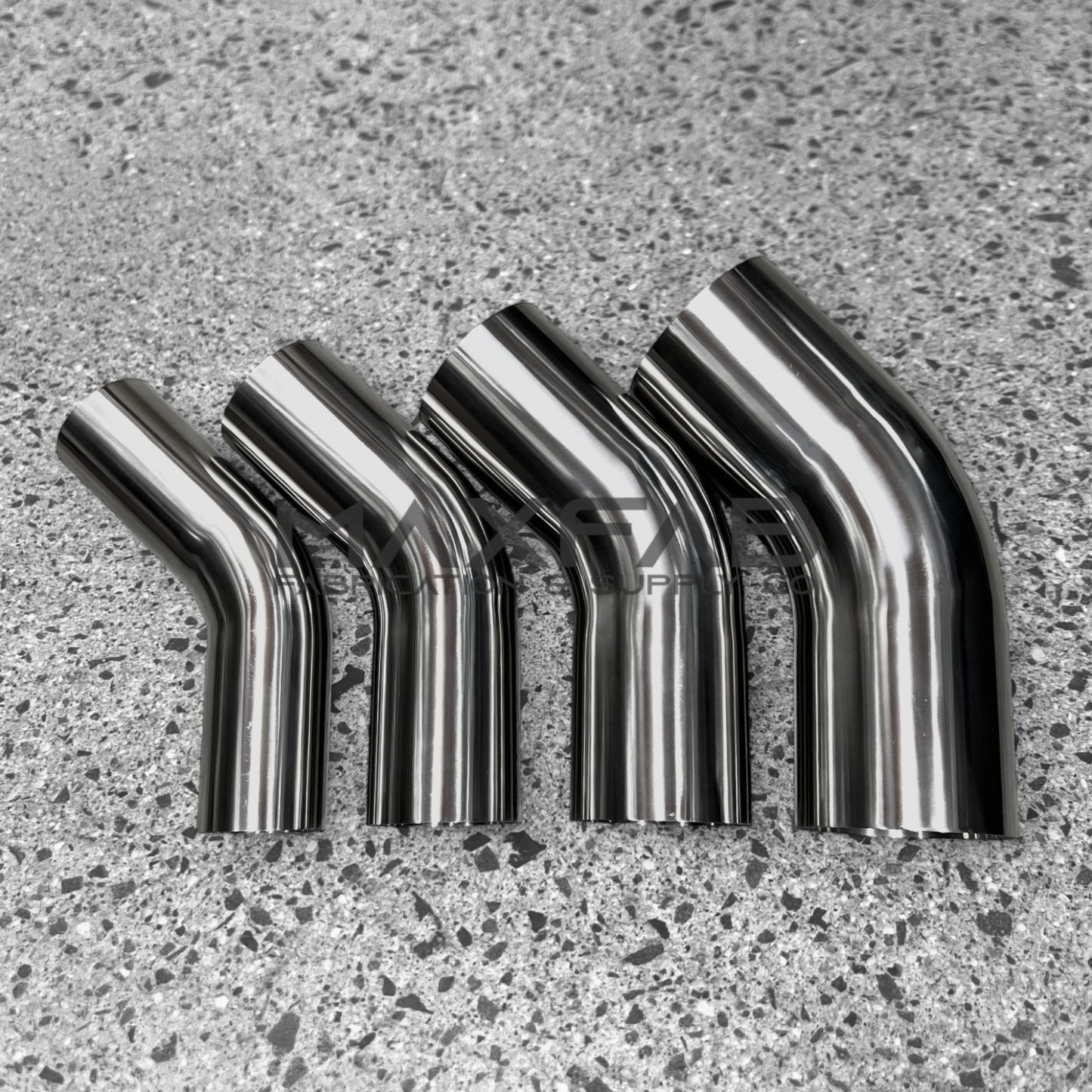45 Degree Stainless Steel Bends - Long Tail (Thick)