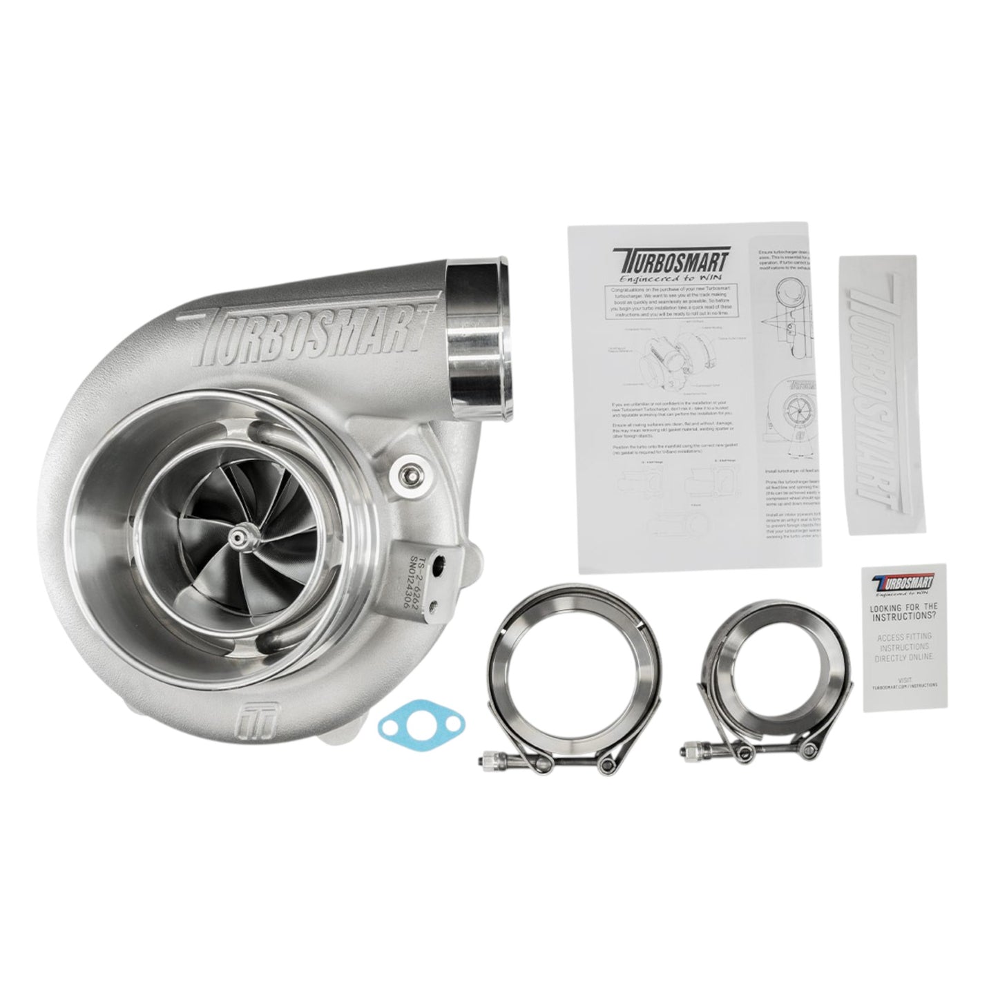 TS-2 Performance Turbocharger (Water Cooled) 6262 V-Band 0.82AR Externally Wastegated