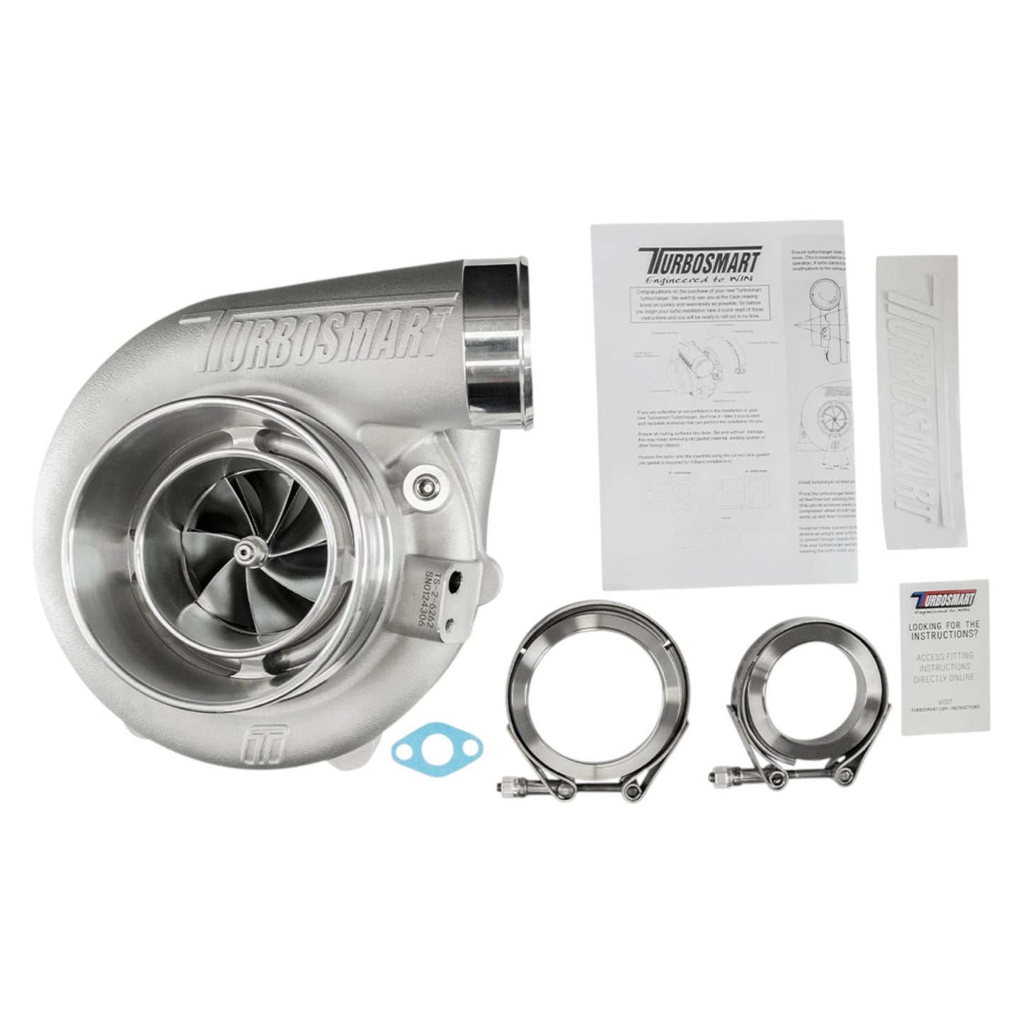 TS-2 Performance Turbocharger (Water Cooled) 6262 V-Band 0.82AR Externally Wastegated