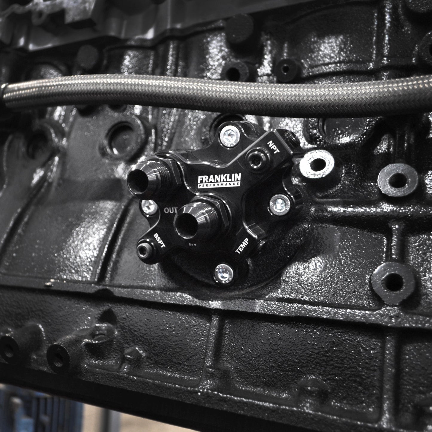 Oil Filter Relocation & Cooling Kit ‚ Nissan RB Bolt-On Version with Aeroflow Oil Cooler