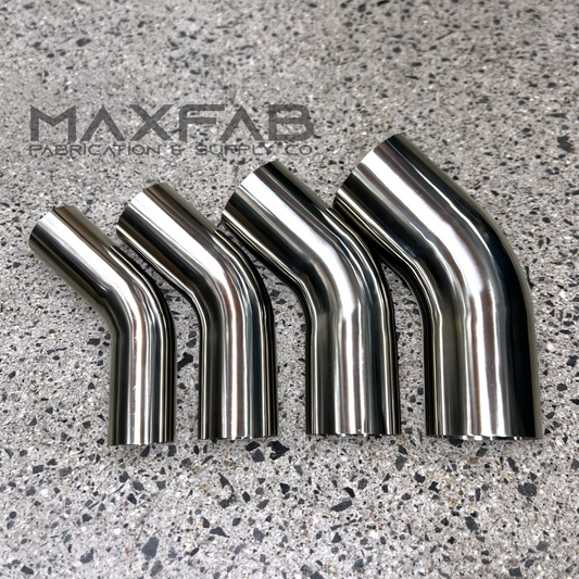 45 Degree Stainless Steel Bends - Long Tail (Thick)